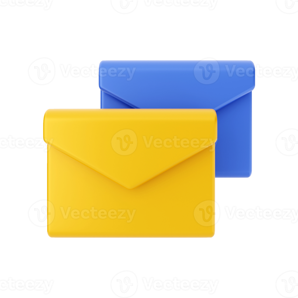 3d mail email message icon illustration png