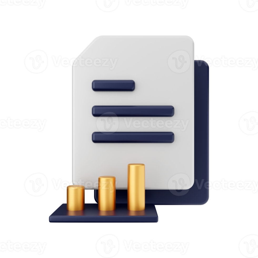 3d Document File Icon Illustration png