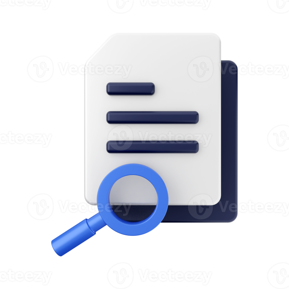 3d Document File Icon Illustration png