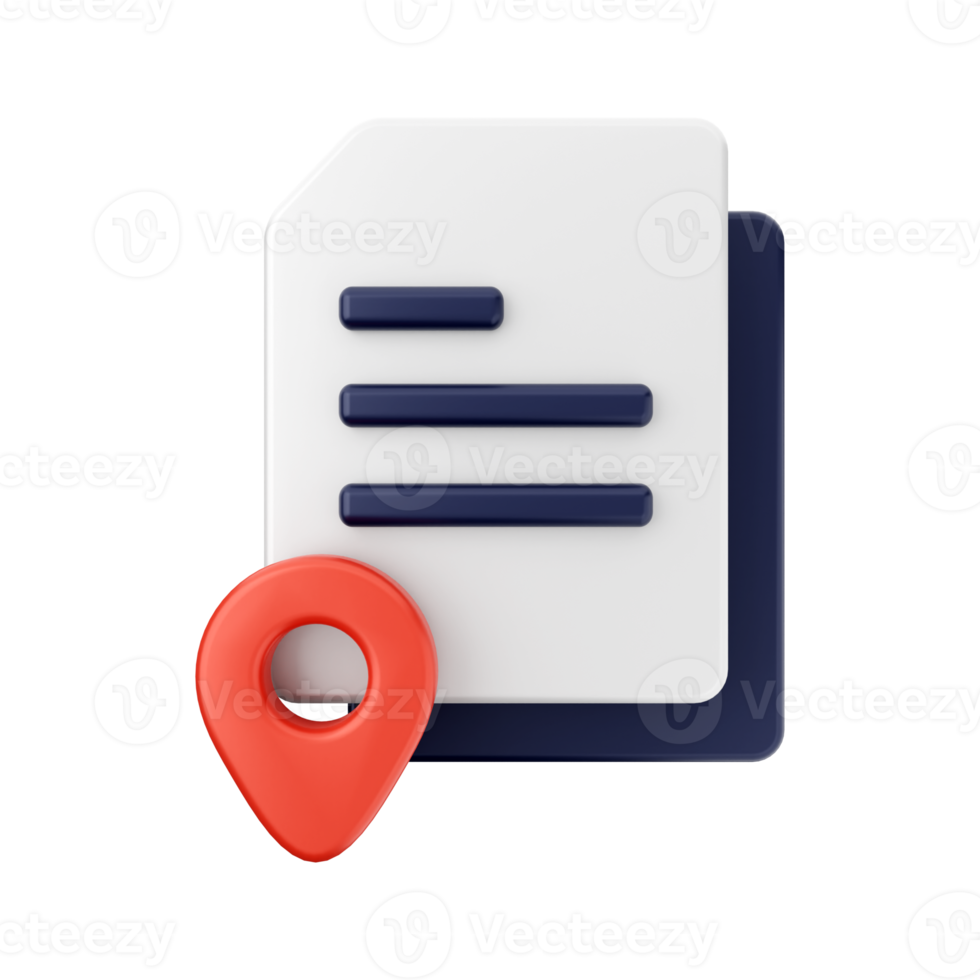 3d Document File Icon Illustration png