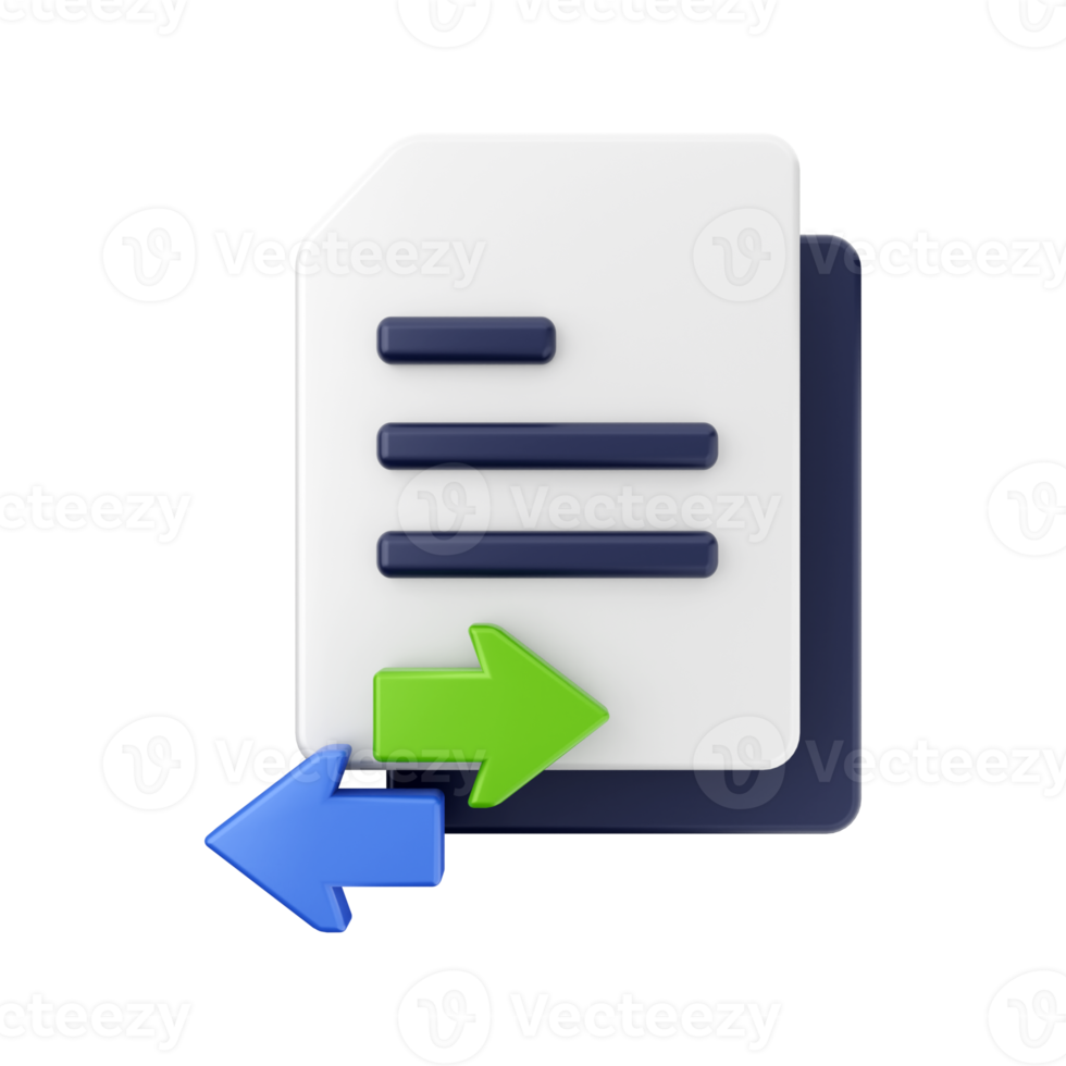 3d Document File Icon Illustration png