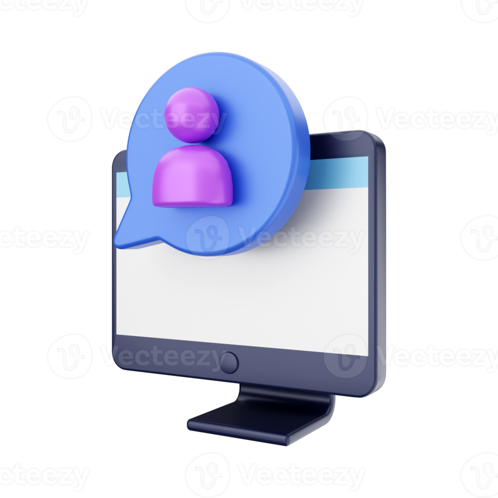 3d computer function icon illustration png