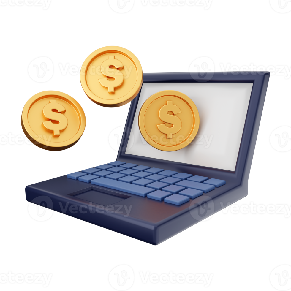 3d money coin icon illustration png