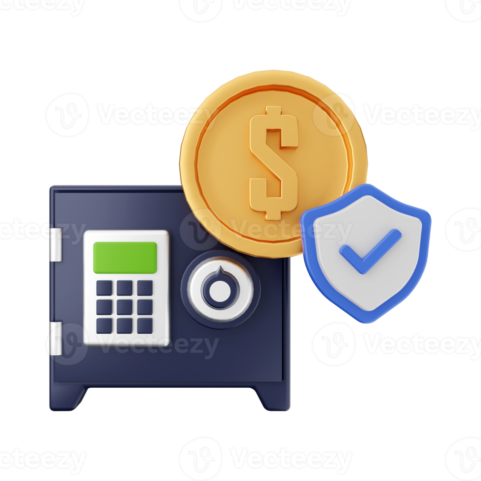 3d money coin icon illustration png