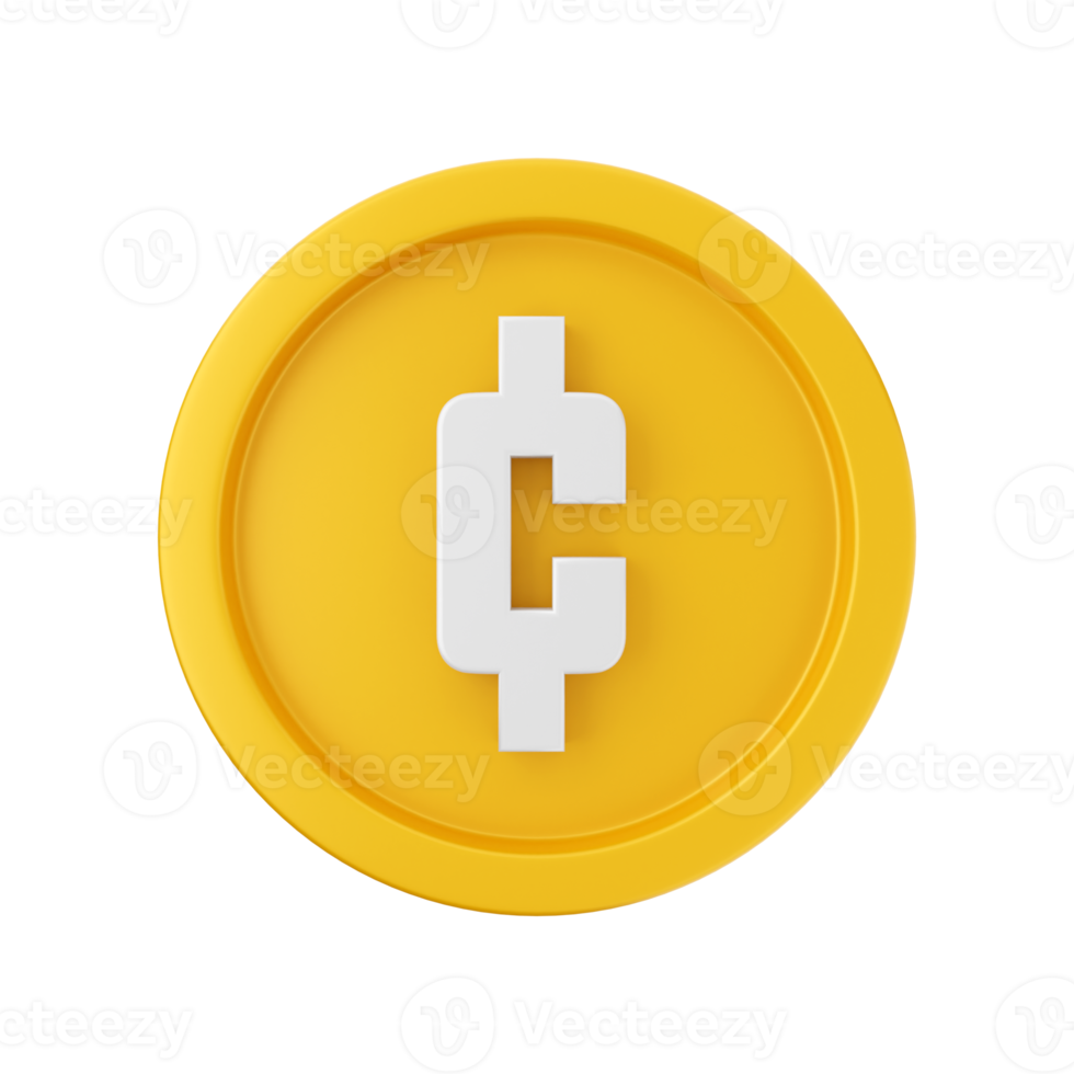 3d money coin icon illustration png