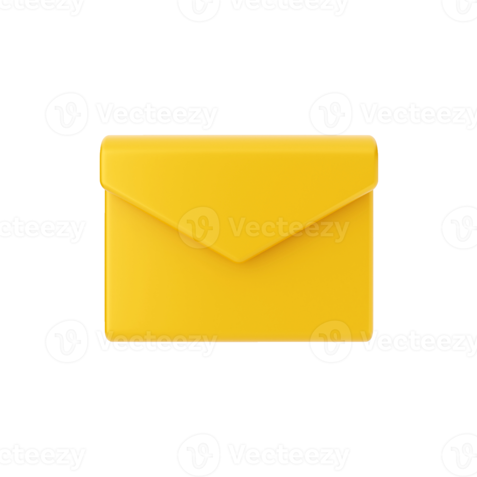 illustration d'icône de message e-mail 3d png