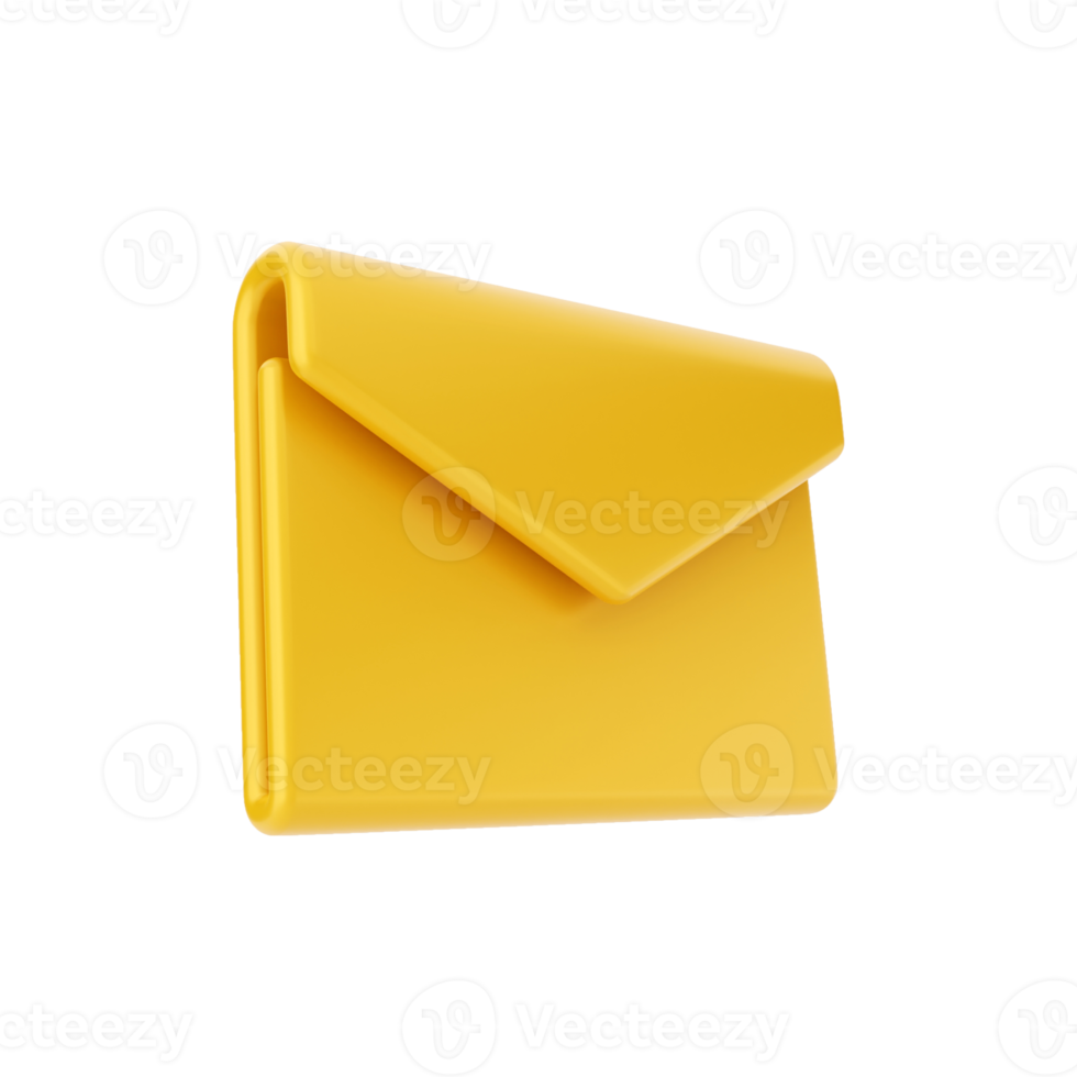 3d mail email message icon illustration png