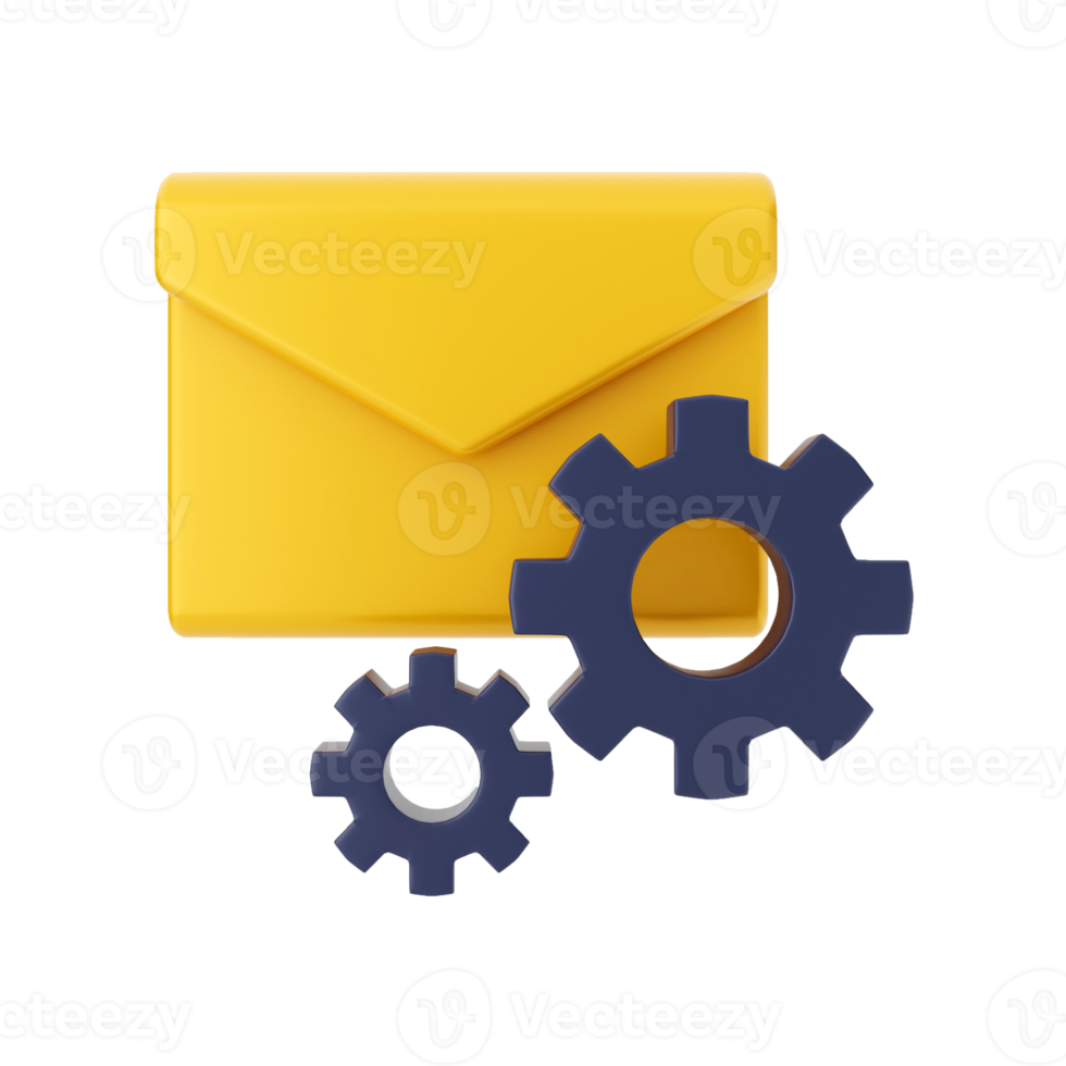 3d mail email message icon illustration png