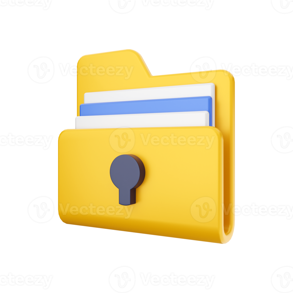 3d folder file icon Illustration png