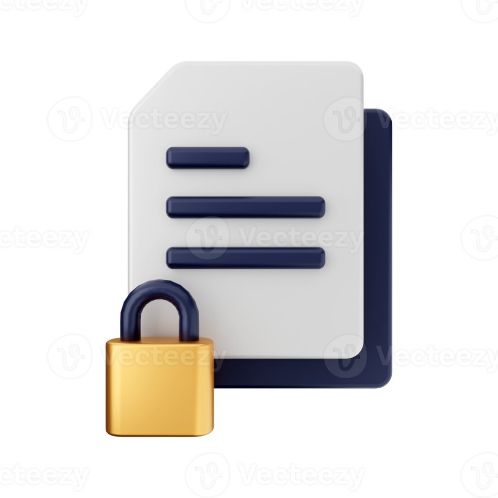 3d Document File Icon Illustration png