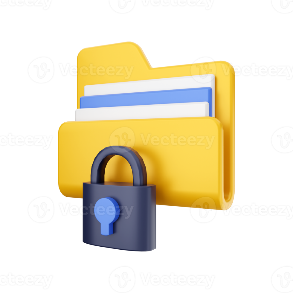 3d folder file icon Illustration png