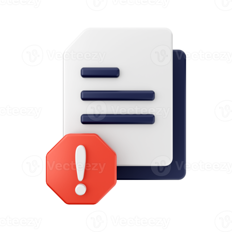 3d Document File Icon Illustration png