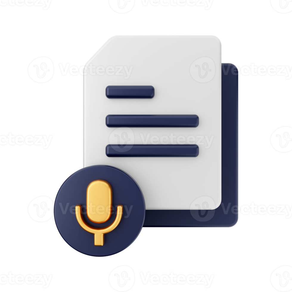 3d Document File Icon Illustration png