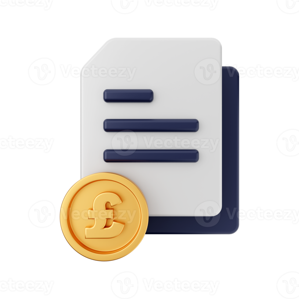 3d Document File Icon Illustration png