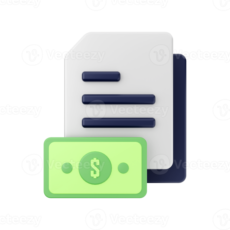 3d Document File Icon Illustration png