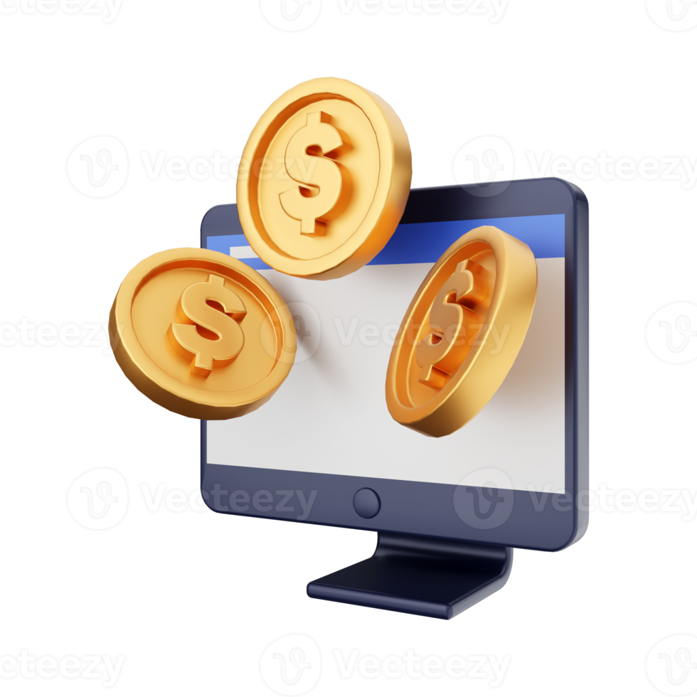 3d computer function icon illustration png