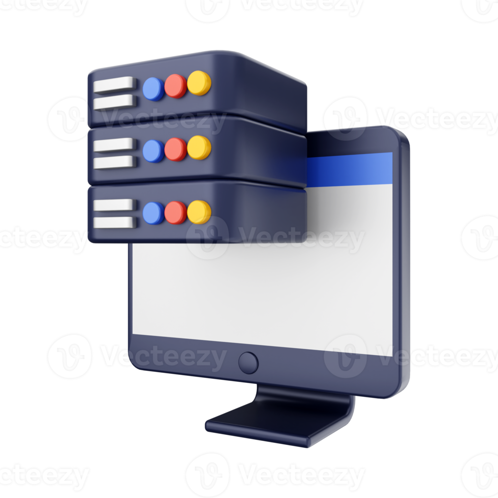 3d computer function icon illustration png