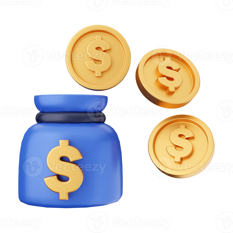 3d money coin currency dollar illustration png
