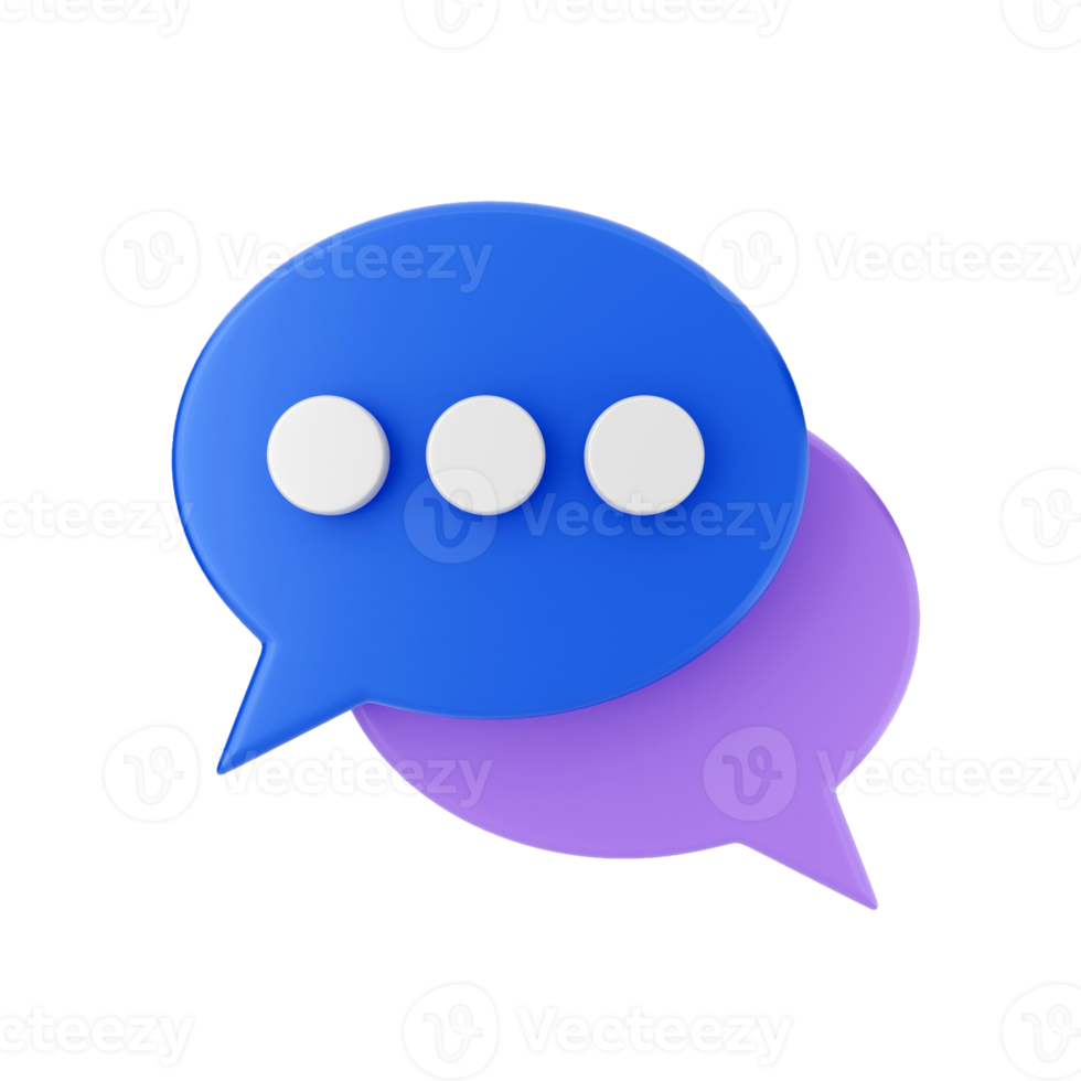 3d chat mail message notification chatting illustration png