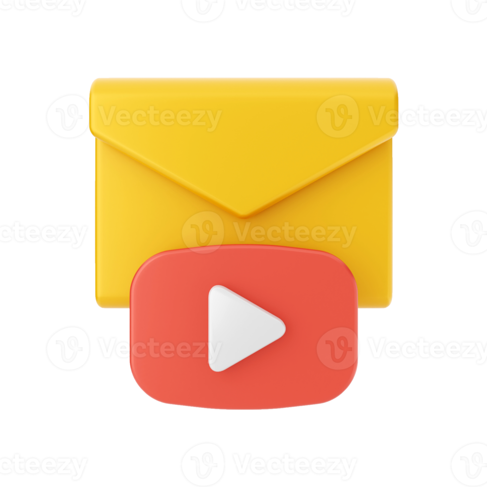 3d mail email message icon illustration png