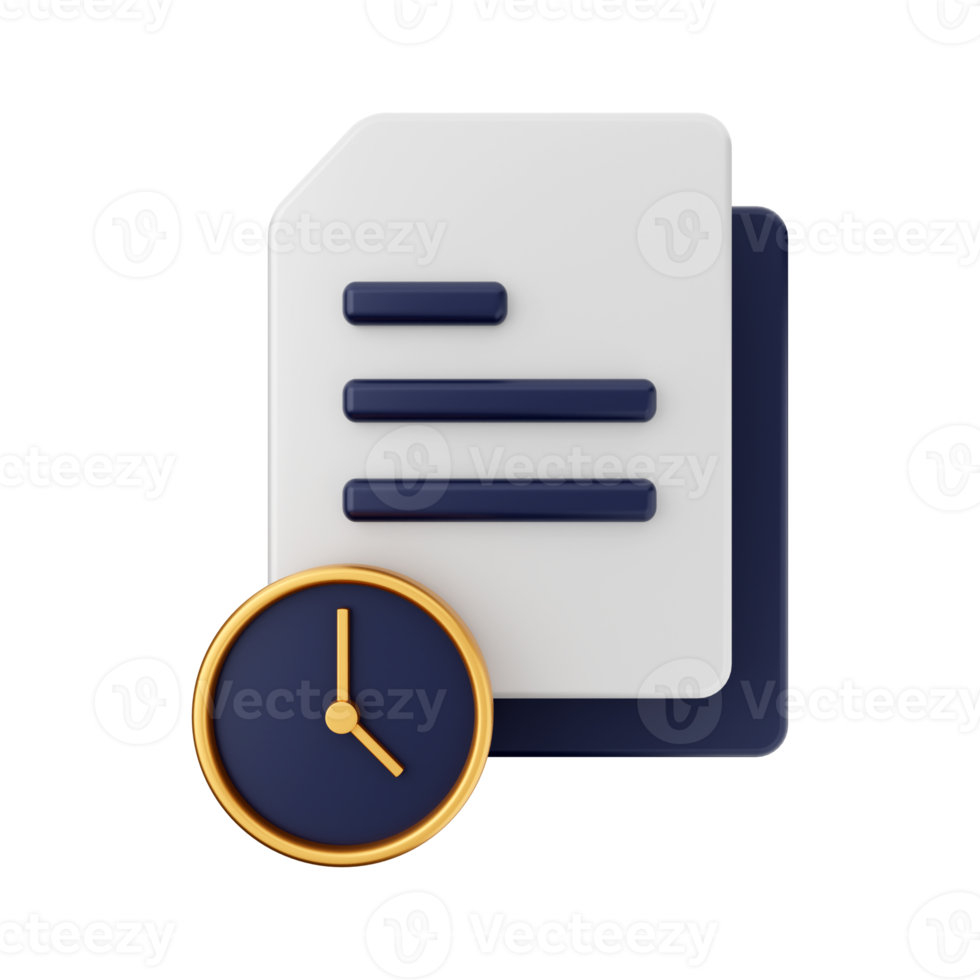 3d Document File Icon Illustration png
