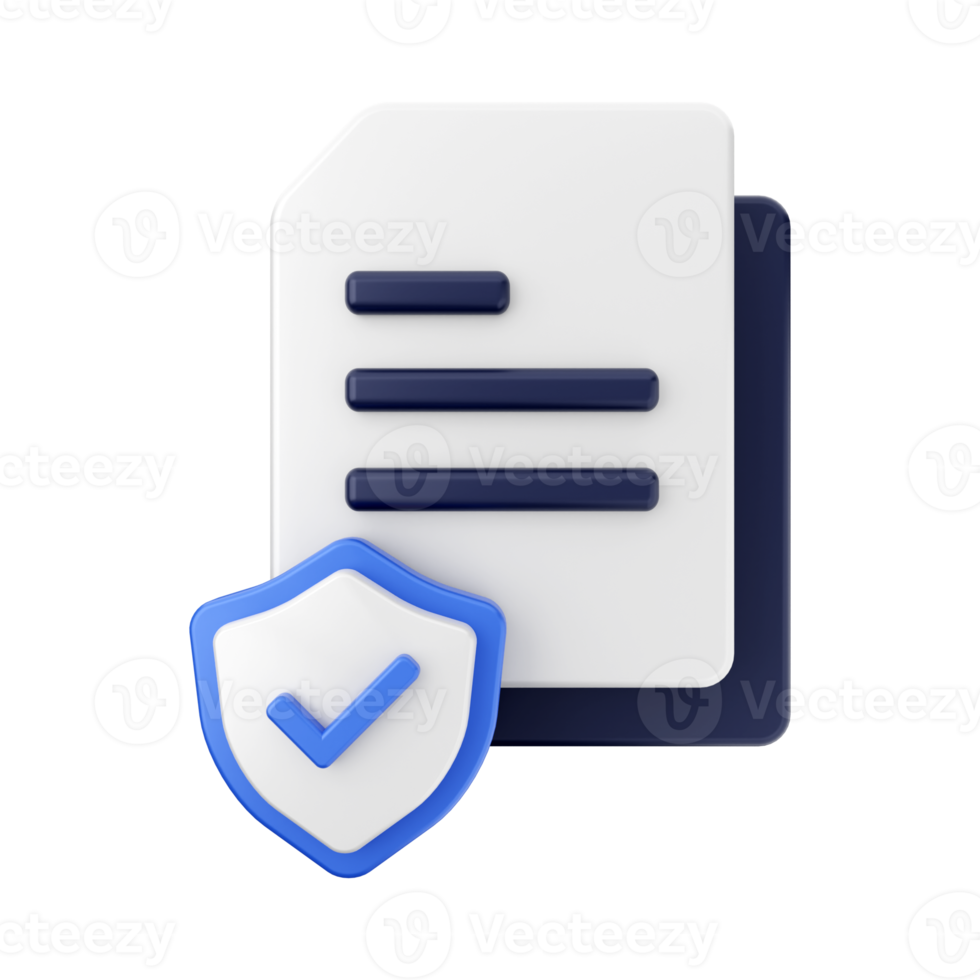 3d Document File Icon Illustration png