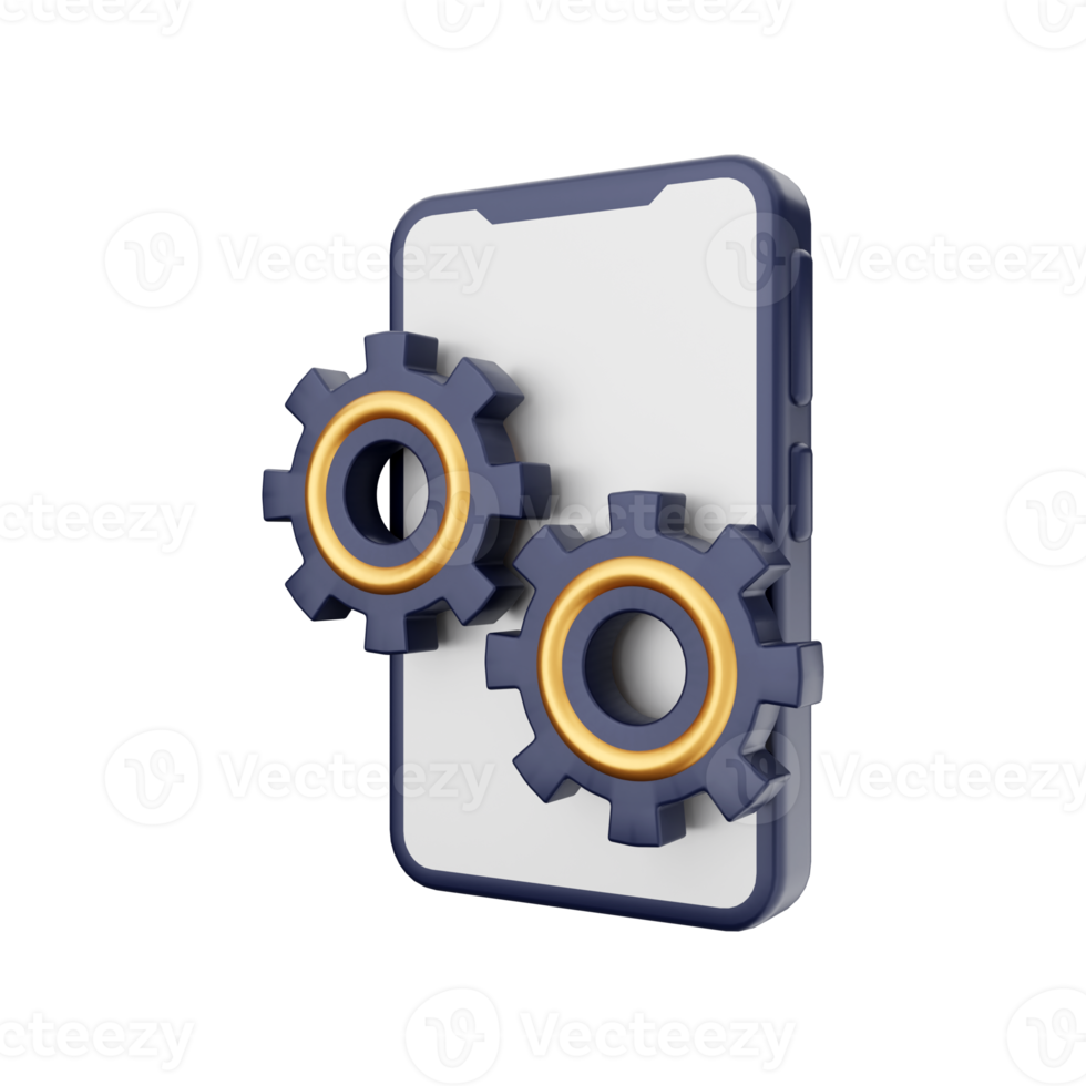 3d smartphone function icon illustration png