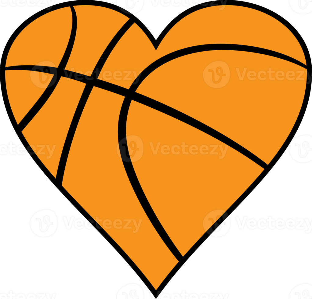 Basketball-Herz-Symbol png Design