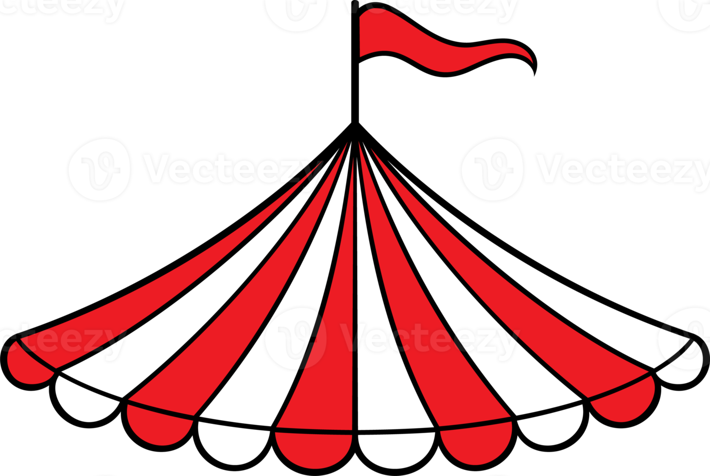 illustrazione png di colore della tenda del circo