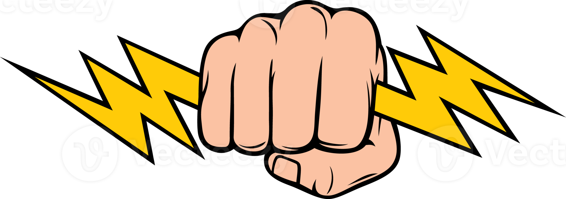 Hand Holding Lightning Bolt - Fist png illustration