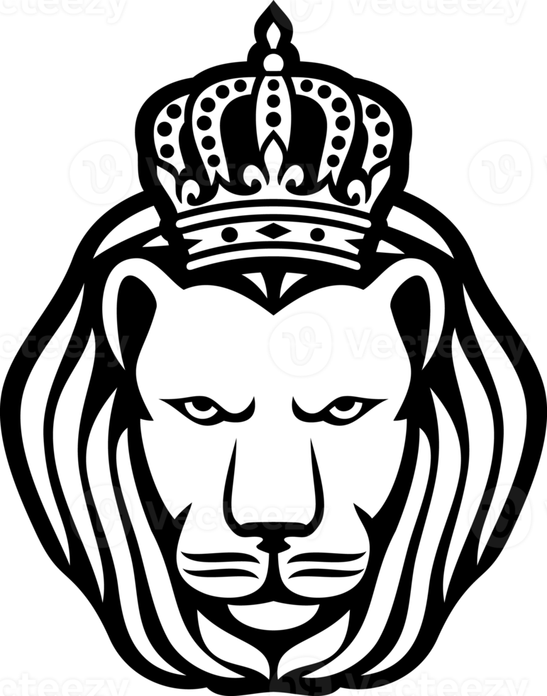 leeuwenkop met koninklijke kroon - koning png