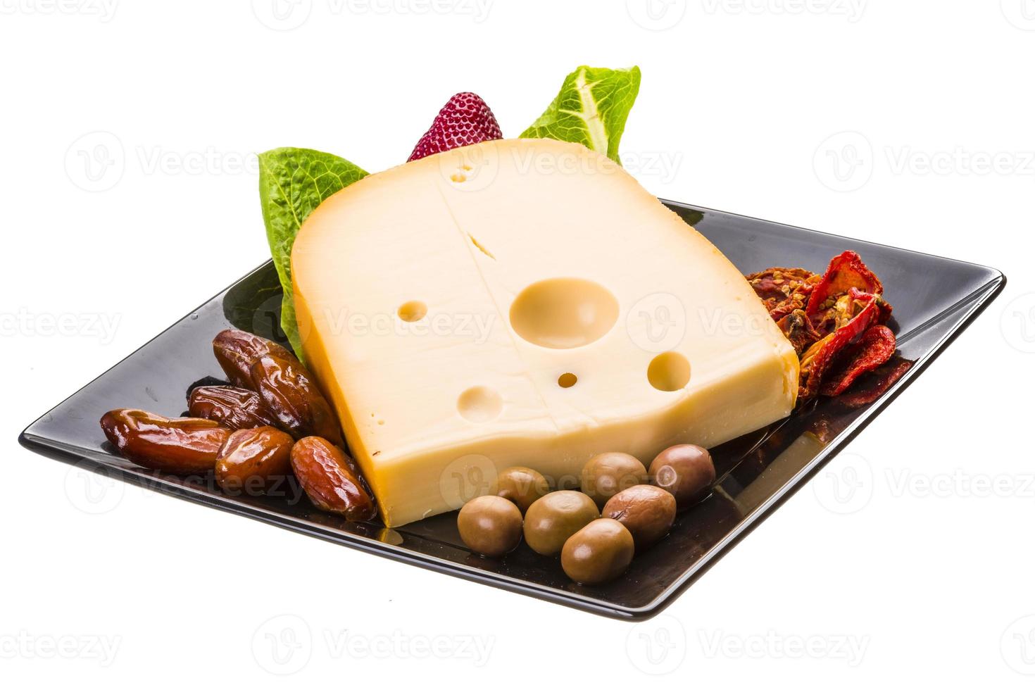 Yellow ripe cheese photo