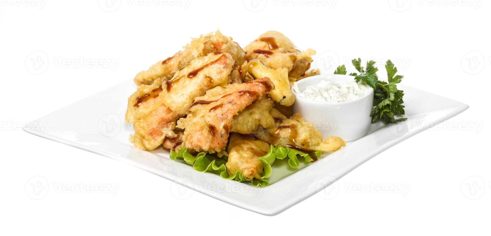 Salmon Tempura , Japanese Food photo