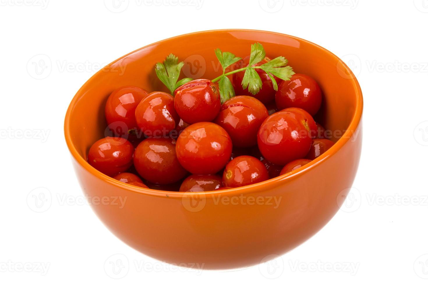 tomate cherry marinado foto