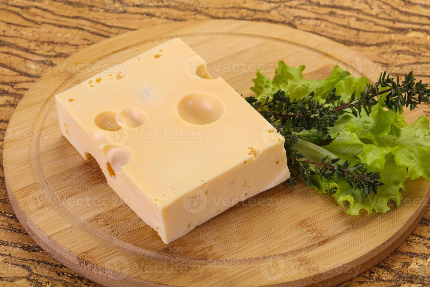 Maasdam cheese brick photo