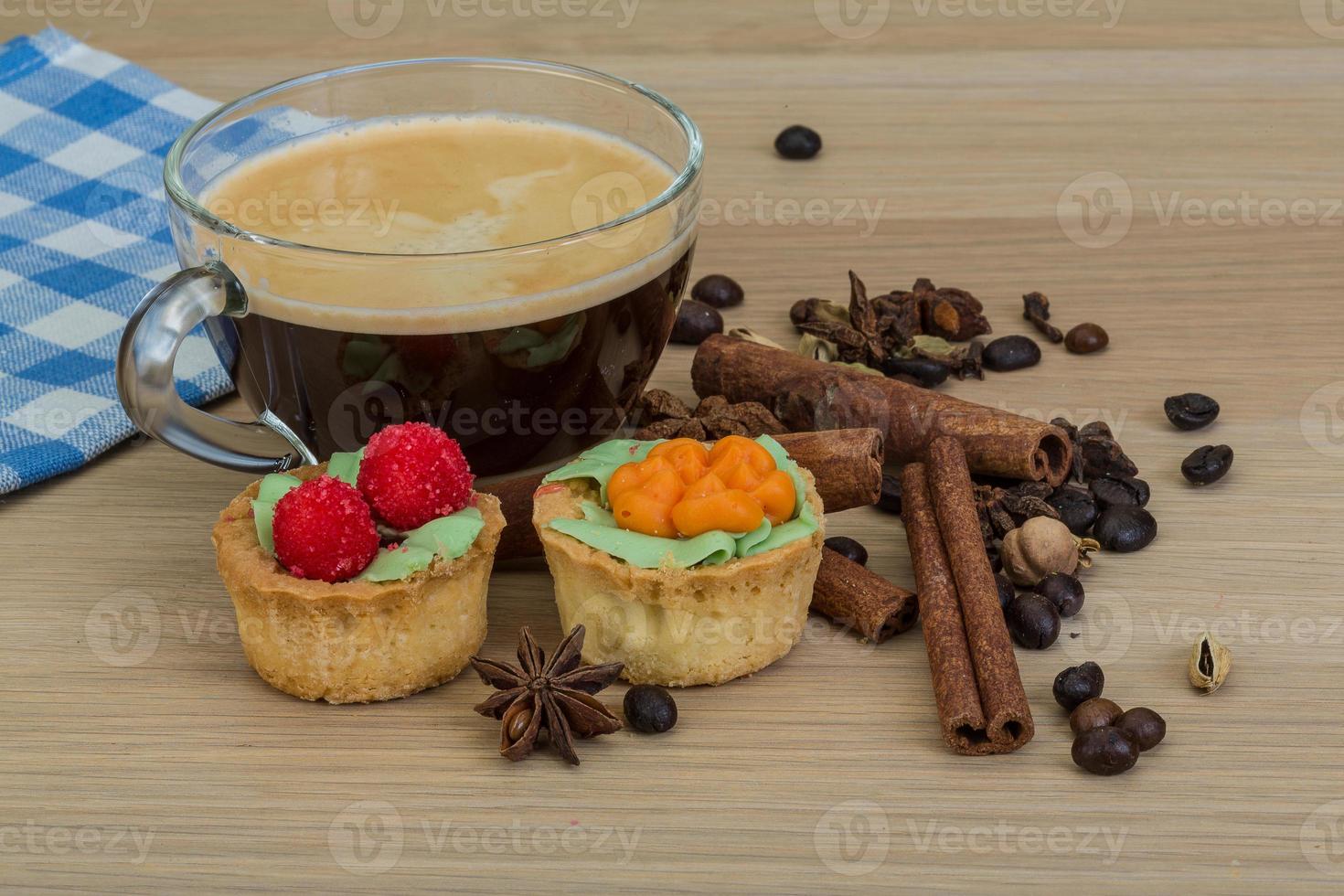 Coffee with pastry photo