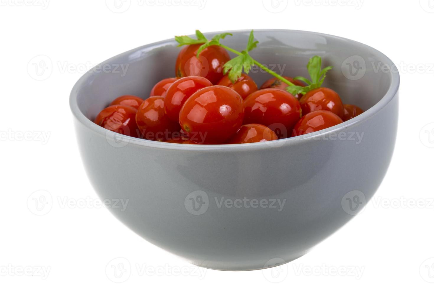 Marinated cherry tomato photo