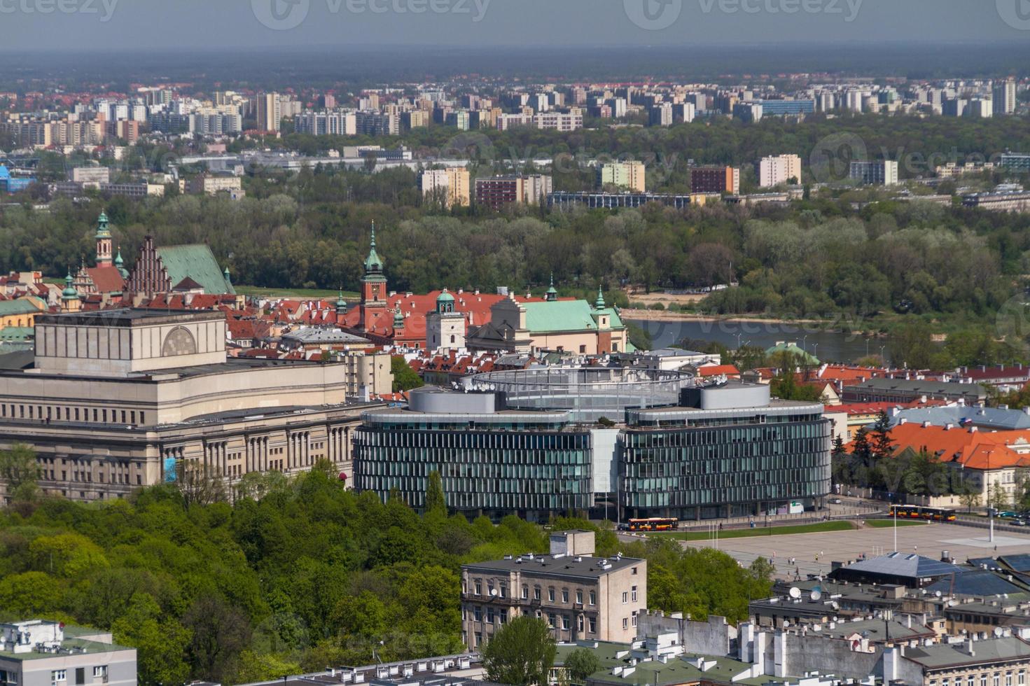 Warsaw skyline with warsaw towers photo