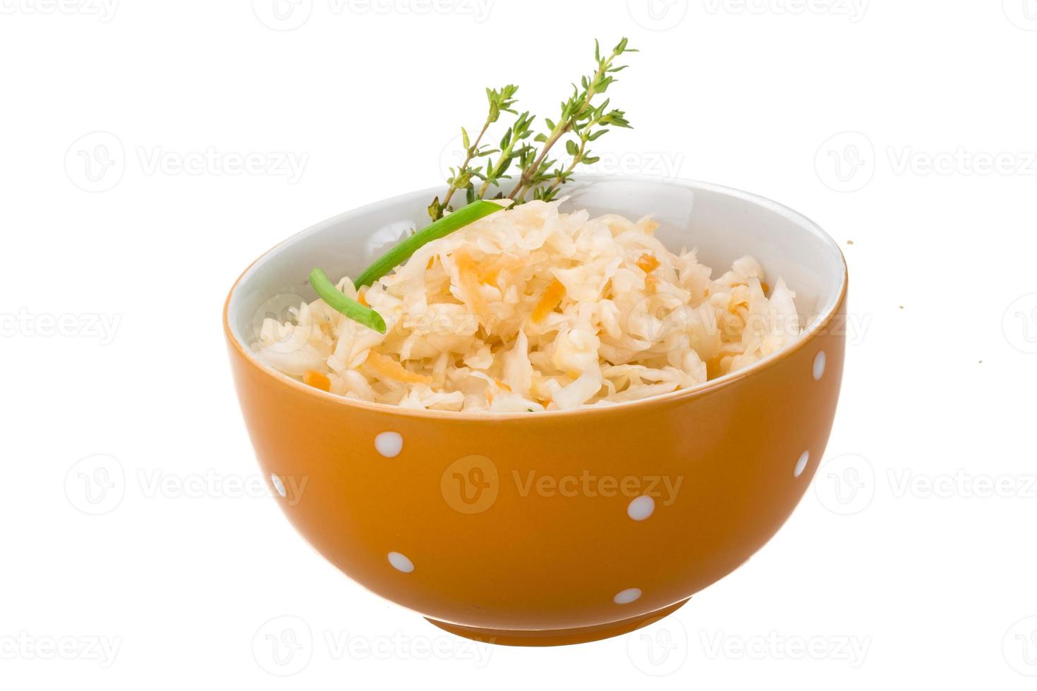 Fermented Cabbage in dish photo