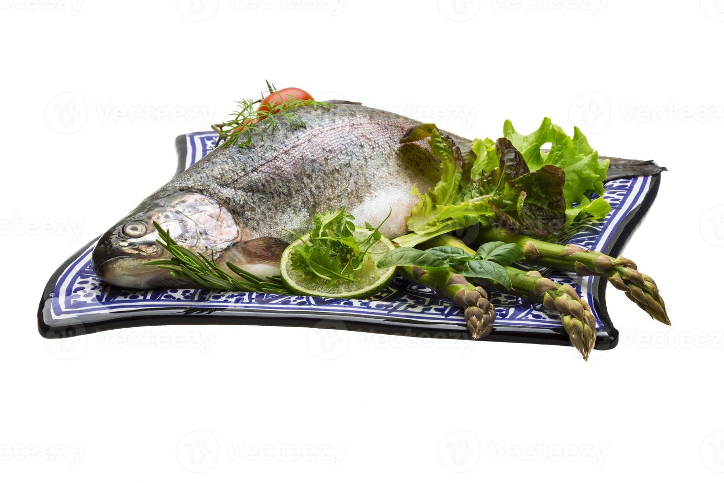 Fresh raw rainbow trout photo