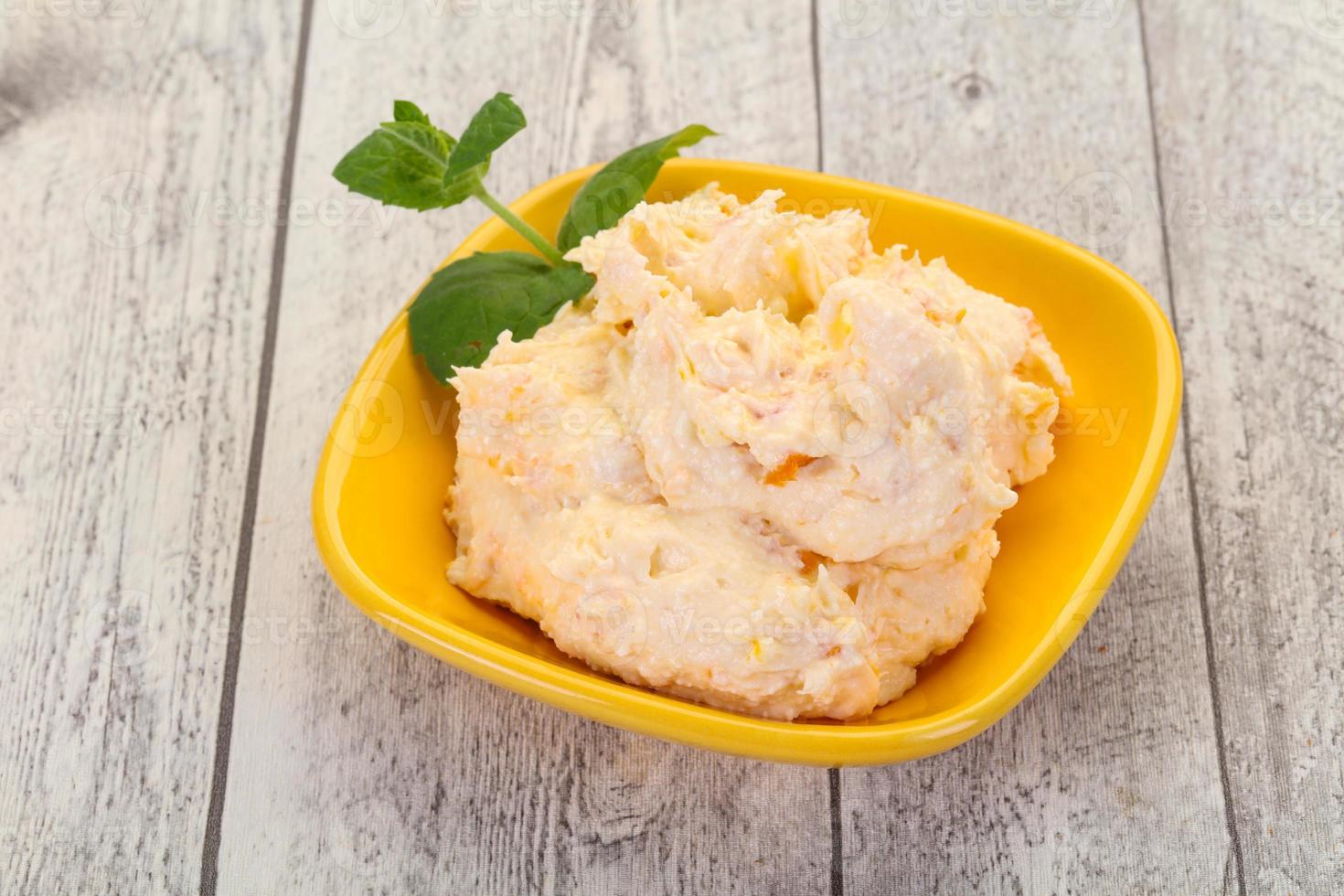 Curd with dry apricot photo
