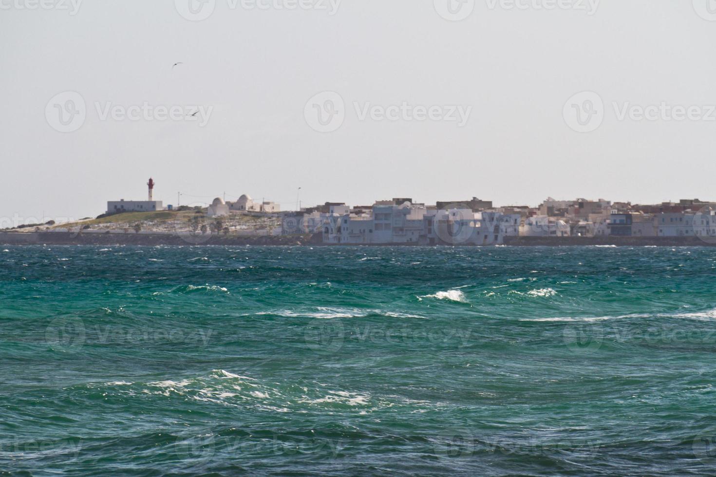 Sea waves on the Mediterranean sea photo