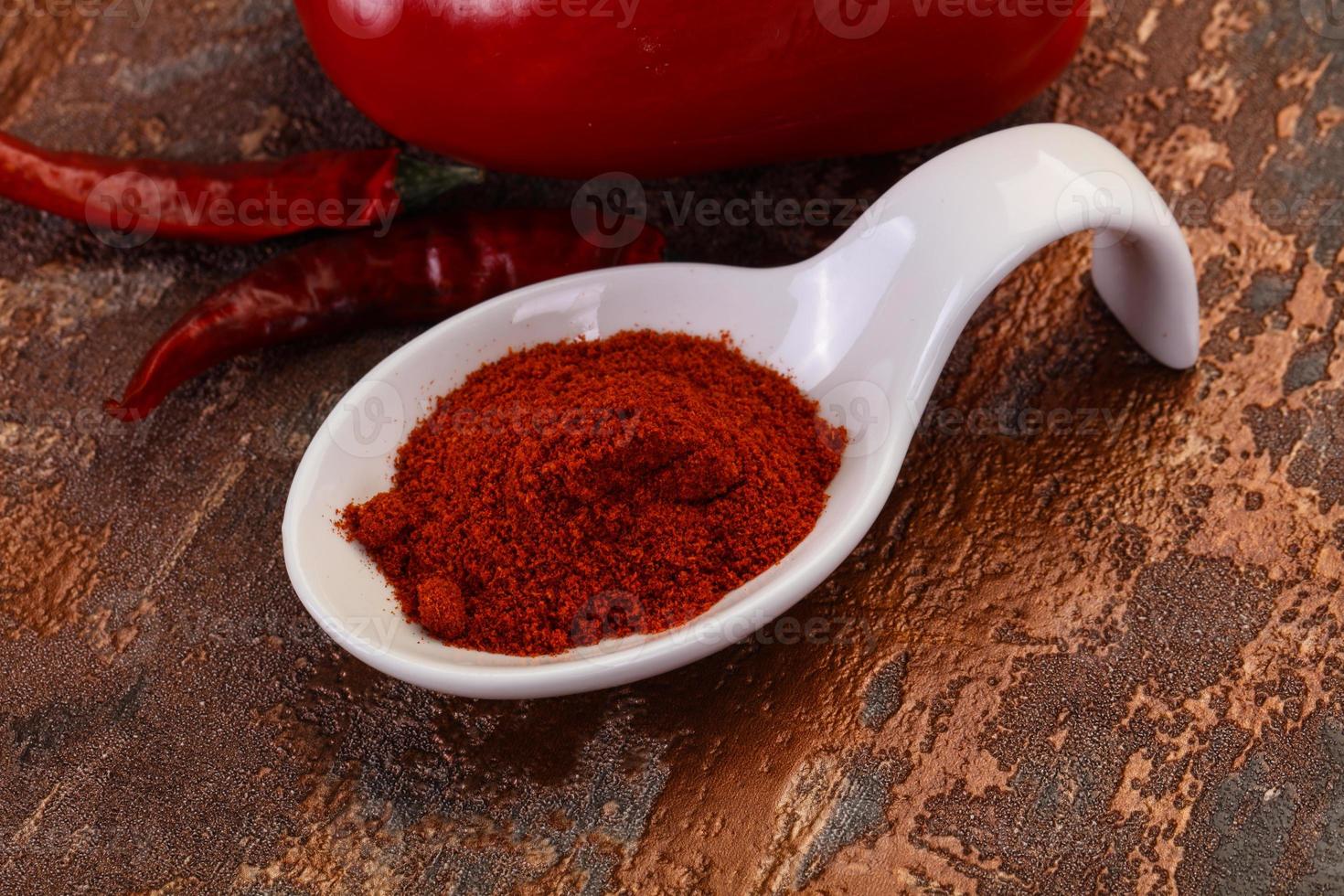 Paprika powder in the bowl photo