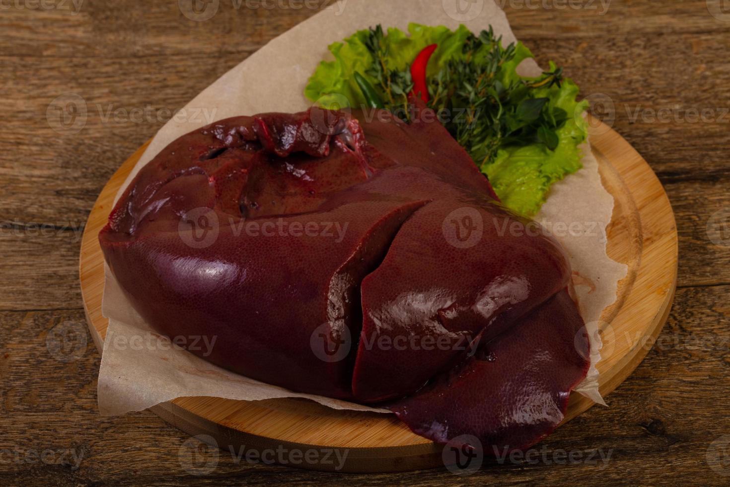 Raw pork Liver photo