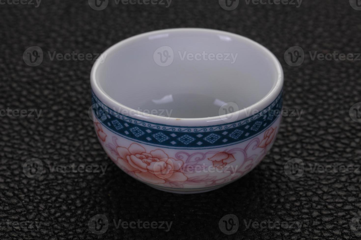 Empty Chinese tea cup photo