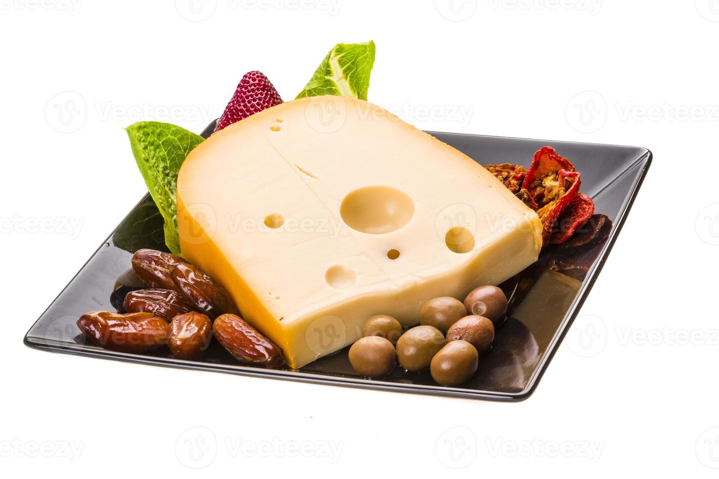Yellow ripe cheese photo