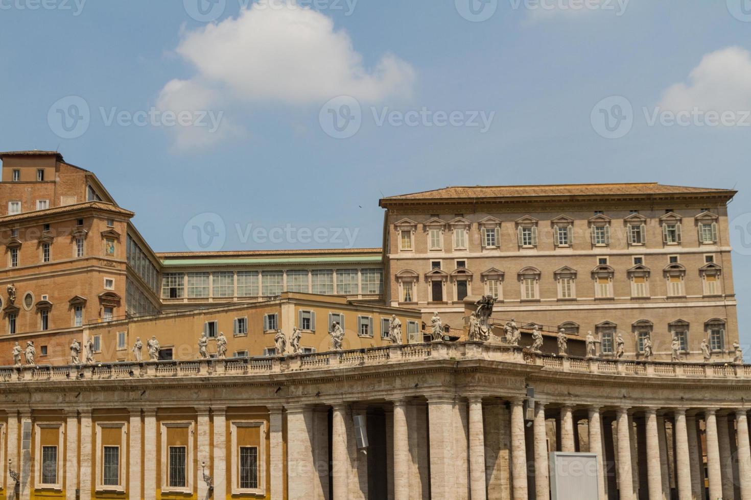 Buildings in Vatican, the Holy See within Rome, Italy. Part of Saint Peter's Basilica. photo