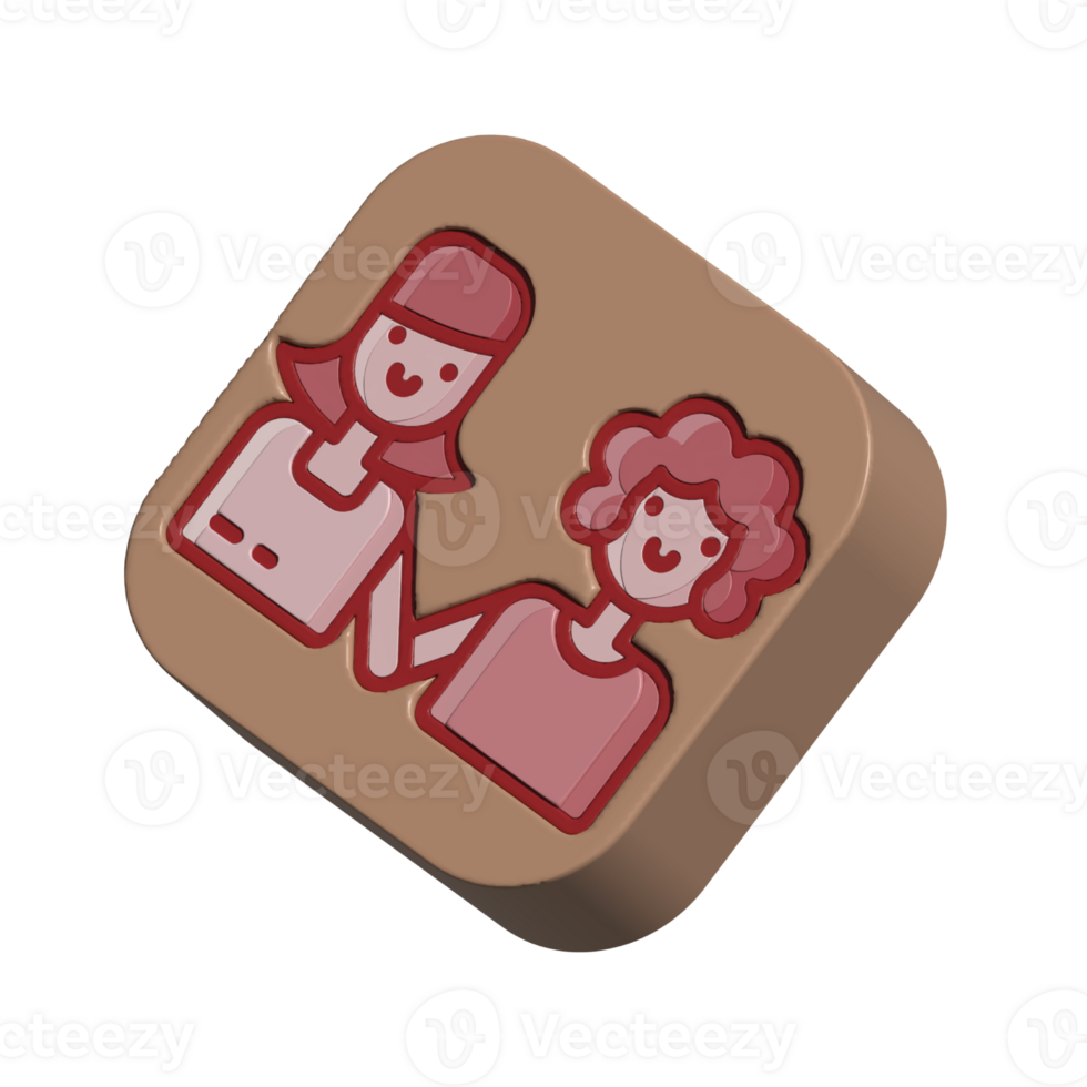 couple design illustration png style 3d