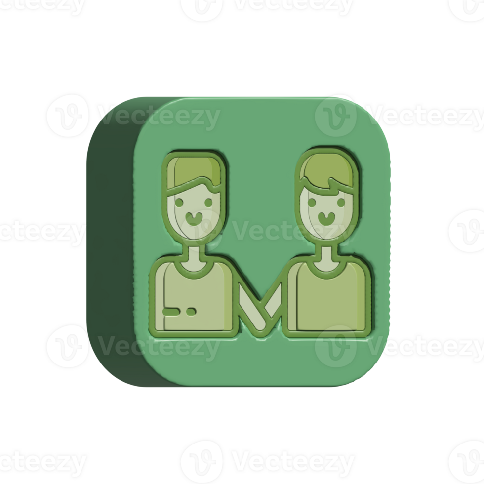 Couple design illustration png 3d style