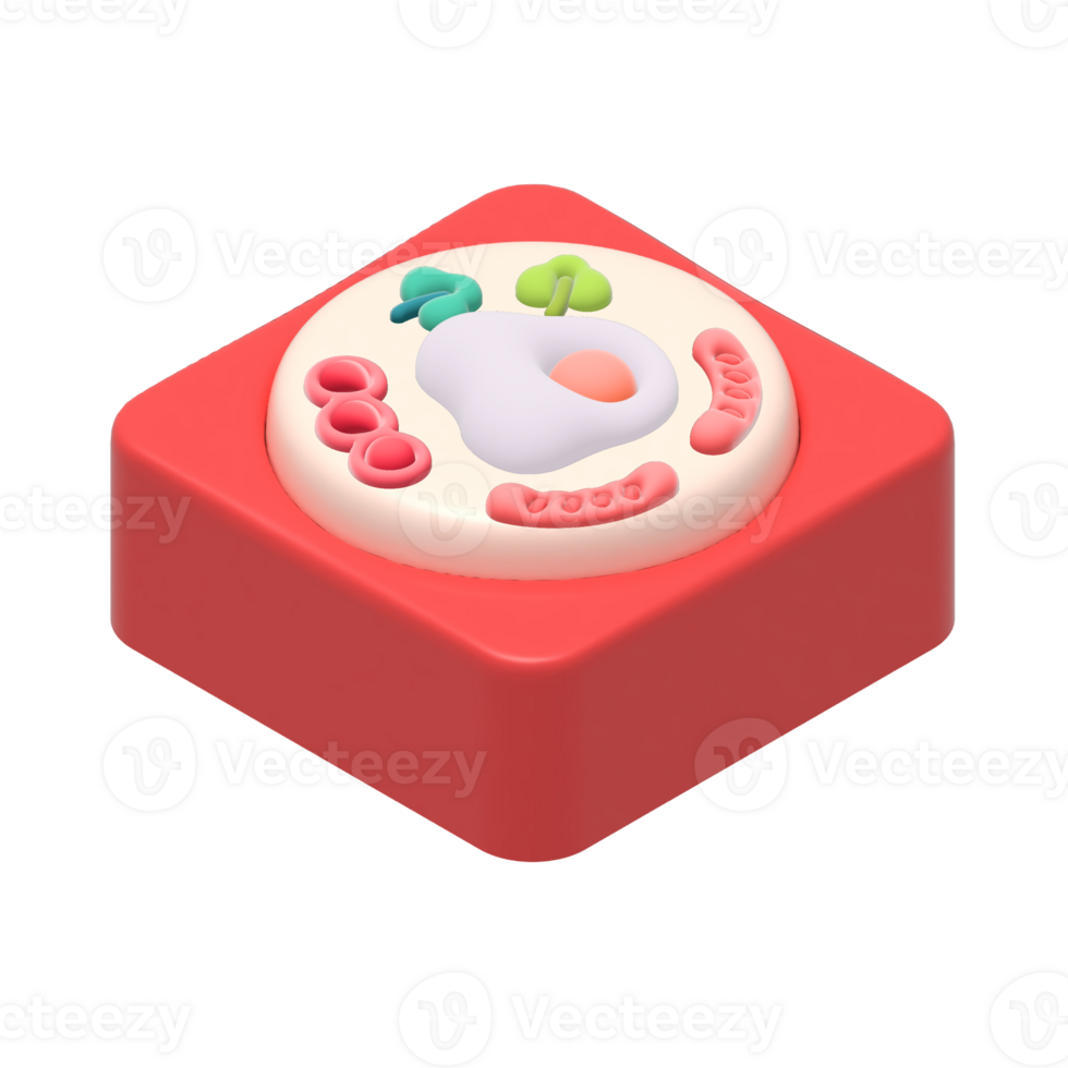 cute 3d assets of food market, perfect for social media, game, website assets and many more png